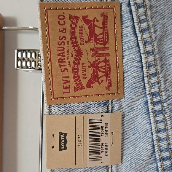 Levi's SuperLow Loose Fit Jeans Baggy Size 31 X 32 Wide Leg Light Wash Low Rise - Picture 13 of 16